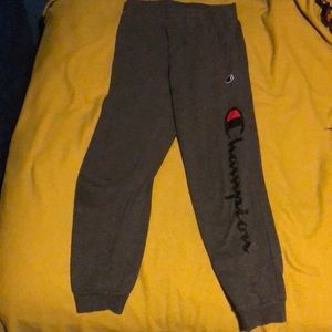 medium champion joggers text down leg